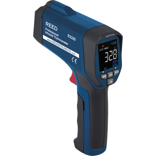 Professional Infrared Thermometer, -26 - 1472° F ( -32 - 800° C ), 30:1, Adjustable Emmissivity Duraquip Inc