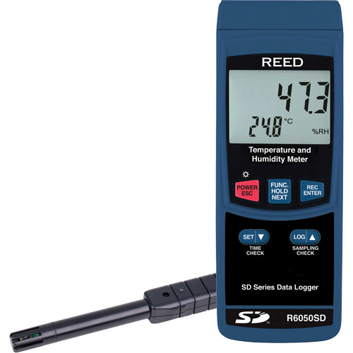 Data Logging Thermo-Hygrometer, 5% - 95% RH, 32° - 122° F ( 0° - 50°C ) Duraquip Inc