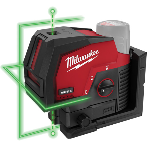 M12  Green Cross Line and Plumb Points Cordless Laser (Tool Only) Duraquip Inc
