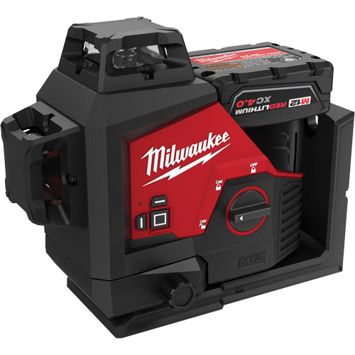 M12 360-Degree 3-Plane Cordless Laser Kit, 125' (38.1 m), 530 Nm Duraquip Inc