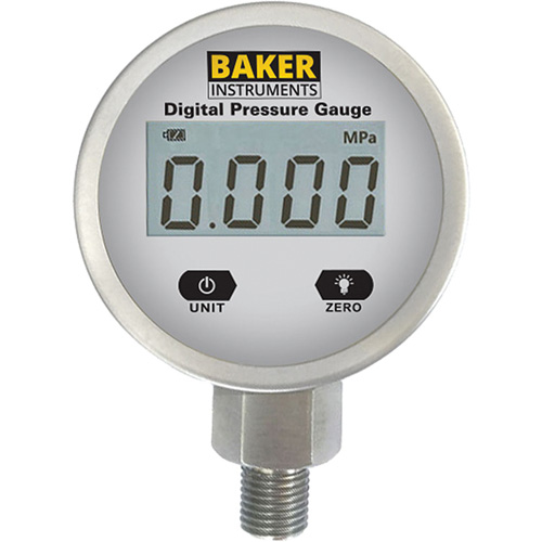 B5000 Series Pressure Gauge, 2-1/2" , 0 - 100 psi/0-690 kPa, Bottom Mount, Digital Duraquip Inc
