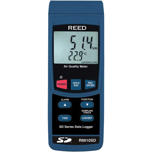 Data Logging Indoor Air Quality Meter with Calibration Certificate Duraquip Inc