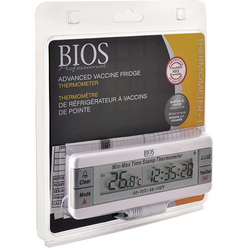 Vaccine Thermometer, Contact, Digital, -50-70°F (-58-158°C) Duraquip Inc