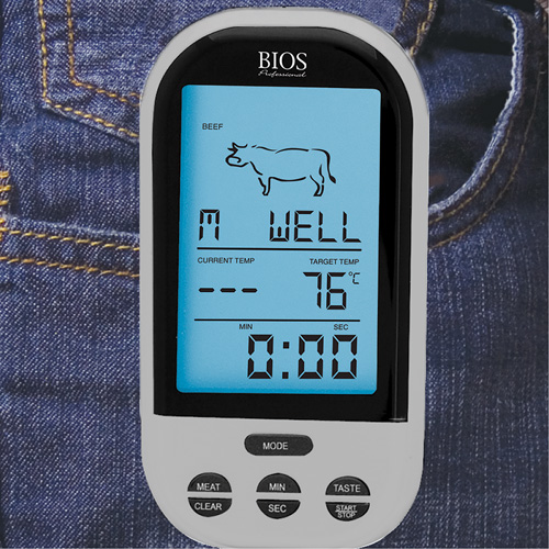 Wireless Meat & Poultry Thermometer, Contact, Digital, 32-482°F (0-250°C) Duraquip Inc