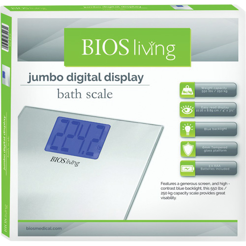 Jumbo Digital Display Scale, 550 lbs. Cap., 0.2 lbs. / 0.1 kg Graduations Duraquip Inc