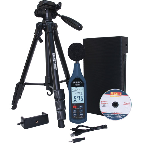 Data Logging Sound Meter with Tripod Kit Duraquip Inc