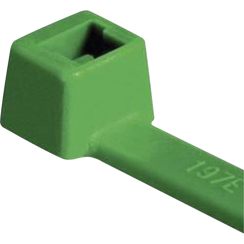 UL Rated PA66 Cable Ties, 4" Long, 18 lbs. Tensile Strength, Green Duraquip Inc