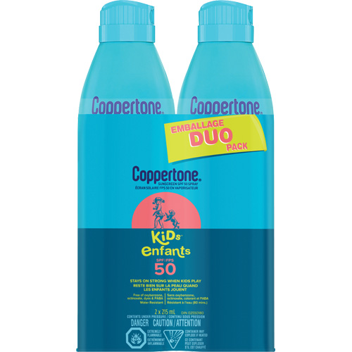 &eacute;cran solaire r&eacute;sistant &agrave; l'eau Kids, FPS 50, A&eacute;rosol Duraquip Inc