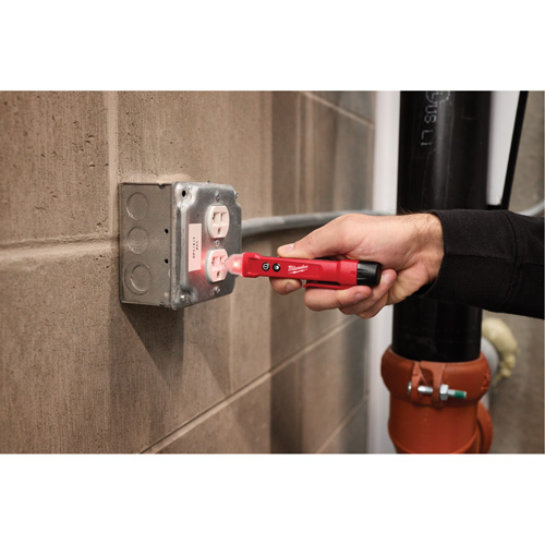 D&eacute;tecteur de tension avec DEL et testeur de prise DDFT, 50 V - 1000 V, Alerte Affichage & son Duraquip Inc
