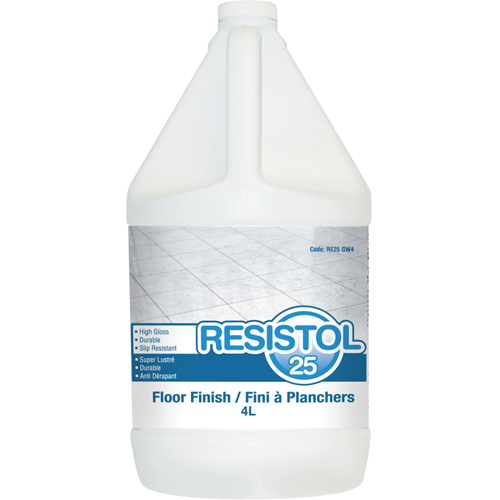 Resistol 25 Floor Finishes, 4 L, Jug Duraquip Inc