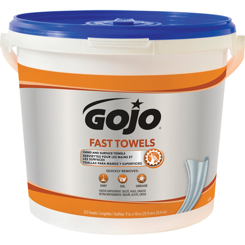 Serviettes nettoyantes Fast Wipes, 225 lingettes, 10" x 9" Duraquip Inc