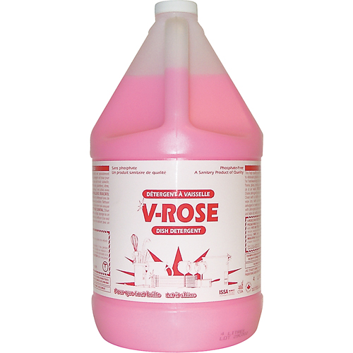 V-Rose Dish Detergent, Liquid, 4 L, Fresh Duraquip Inc