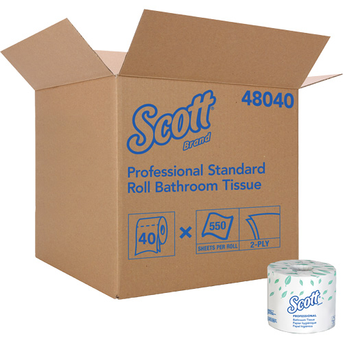 Papier hygi&eacute;nique Scott, 2 Pli, 550 Feuilles/Rouleu, Blanc Duraquip Inc