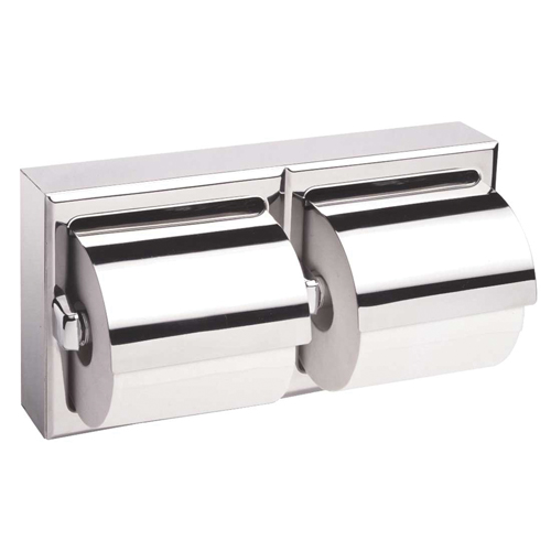 Two-Roll Toilet Paper Dispenser with Hoods, Multiple Roll Capacity Duraquip Inc