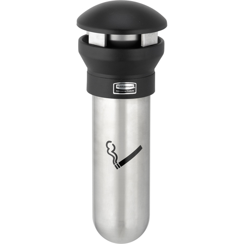 Solutions pour la gestion des m&eacute;gots de cigarettes Infinity, Montage mural, M&eacute;tal, Capacit&eacute; 0,60 gal./0,60 gal. US, Hauteur 18" Duraquip Inc