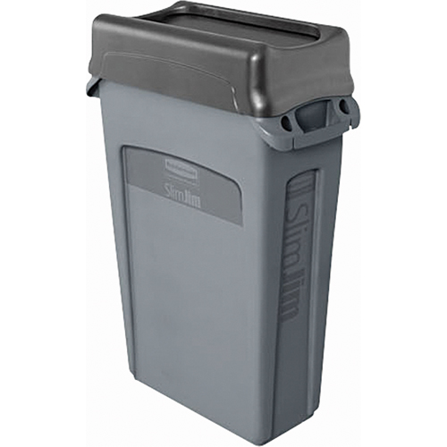 Slim Jim&reg; Container with Venting Channels, Plastic, 23 US gal. Duraquip Inc