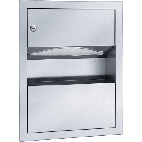 Combinaisons distributeurs d'essuie-mains & poubelle, Manuel, 14" la x 4" p x 28" h Duraquip Inc