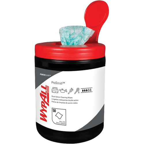 Lingettes nettoyantes &agrave; double action Wypall, 50 lingettes, 12" x 10-1/2" Duraquip Inc