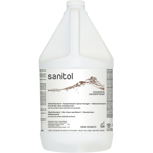 Assainissant & d&eacute;sodorisant Sanitol super concentr&eacute;, 4 L, Cruche Duraquip Inc