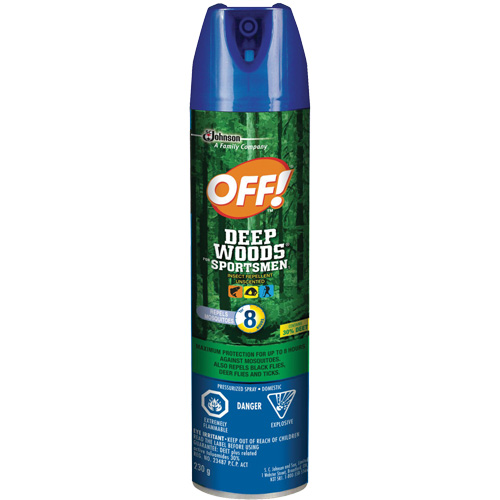 Insectifuge pour sportifs Off! R&eacute;gions sauvages, DEET &agrave; 30 %, A&eacute;rosol, 230 g Duraquip Inc