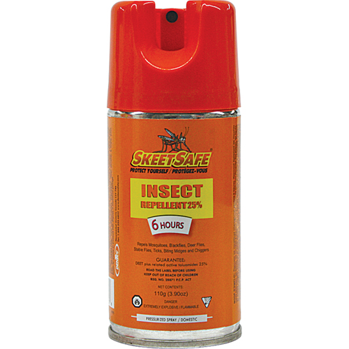 SkeetSafe&reg; Insect Repellent, 25% DEET, Aerosol, 3.9 oz. Duraquip Inc