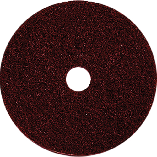 Tampons pour l'entretien des planchers, 17", D&eacute;capant, Brun Duraquip Inc