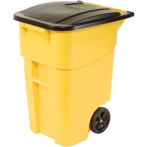 BRUTE&reg; Roll-Out Container, Curbside, Plastic, 50 US gal. Duraquip Inc