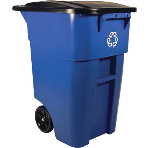 BRUTE&reg; Roll-Out Container, Deskside, Plastic, 50 US gal. Duraquip Inc