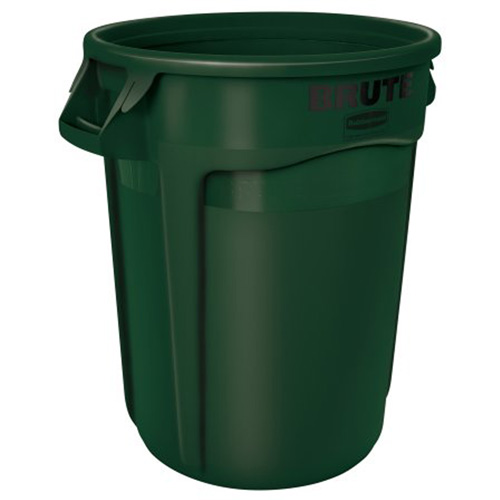 Vented Brute&reg; Waste Container, Plastic, 32 US gal. Duraquip Inc