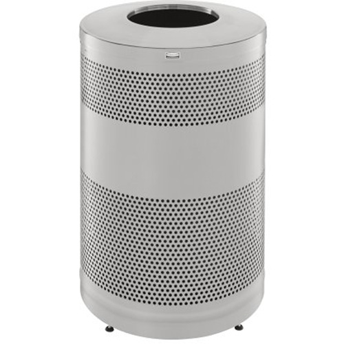 Classics Open Top Decorative Waste Bin, Stainless Steel, 51 US gal. Capacity Duraquip Inc