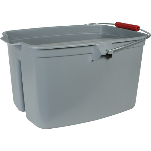 Seau &agrave; double usage, Capacit&eacute; de 5 gal. US (20 pintes), Gris Duraquip Inc