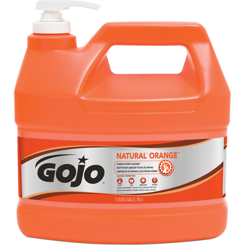 Natural Orange Hand Cleaner, Pumice, 3.78 L, Pump Bottle, Citrus/Orange Duraquip Inc