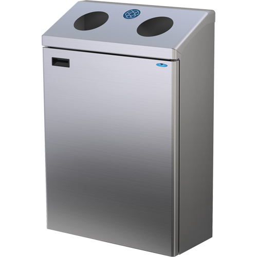Station de recyclage murale, Vrac, Acier inoxydable, 29 gal. Duraquip Inc