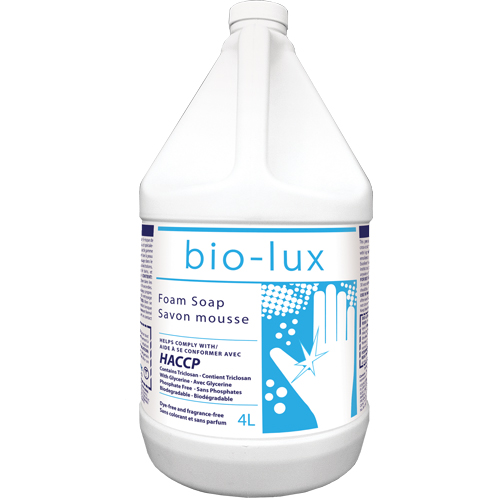 Bio-Lux Antimicrobial Soap, Foam, 4 L, Unscented Duraquip Inc