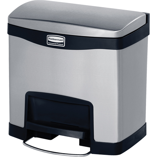 Slim Jim&reg; Waste Container, Stainless Steel, 4 US gal. Capacity Duraquip Inc