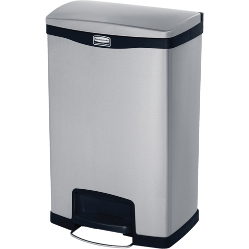 Contenant &agrave; d&eacute;chets Slim Jim , Acier inoxydable, Capacit&eacute; 13 gal. US Duraquip Inc