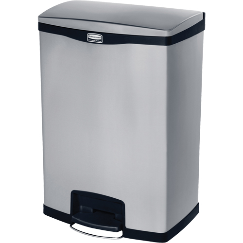 Contenant &agrave; d&eacute;chets Slim Jim , Acier inoxydable, Capacit&eacute; 24 gal. US Duraquip Inc