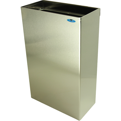 Wall Mounted Waste Receptacles, Stainless Steel, 11 US gal. Duraquip Inc