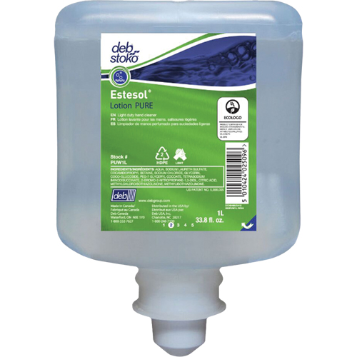 Nettoyant l&eacute;ger et pure pour les mains Estesol, Cr&egrave;me, 1 L, Recharge, Fraîcheur Duraquip Inc