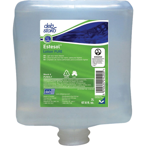 Estesol&reg; Pure Light-Duty Hand Cleaner, Cream, 2 L, Refill, Fresh Scent Duraquip Inc