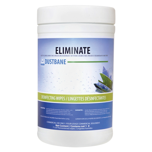 Eliminate Virucide Wipes, 7" x 8", 180 Count Duraquip Inc