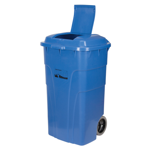 Roll Out Recycling Bin, Curbside, Polyethylene, 65 US gal. Duraquip Inc