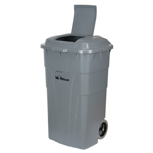 Roll Out Garbage Bin, Polyethylene, 65 US gal. Duraquip Inc