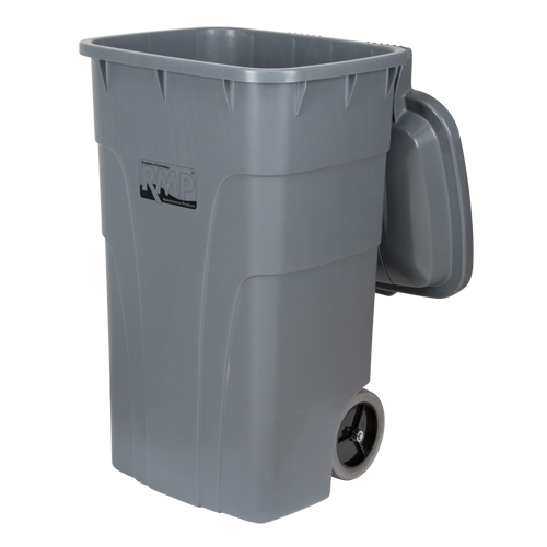 Roll Out Garbage Bin, Polyethylene, 65 US gal. Duraquip Inc