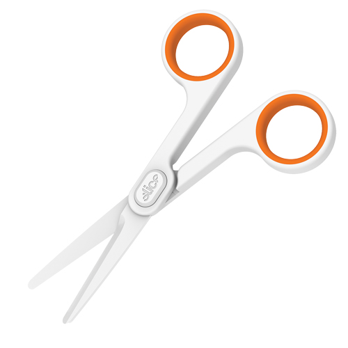 Slice Small Ceramic Scissors, 6", Rings Handle Duraquip Inc