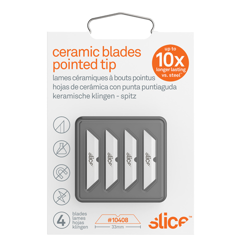 Slice Lames &agrave; bout pointu en c&eacute;ramique pour couteau pour boîte, Style Simple Duraquip Inc