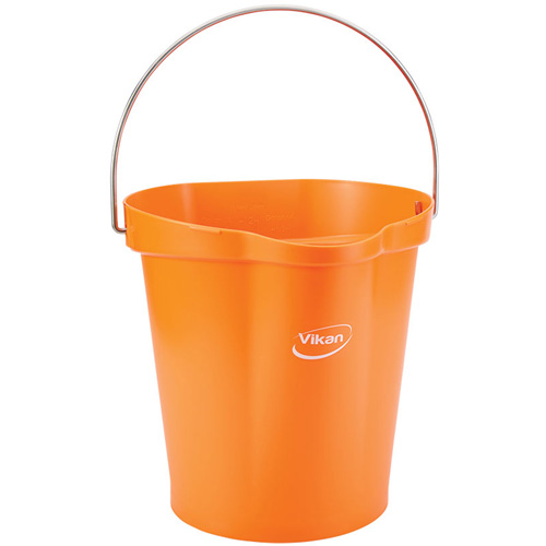 Food Hygiene Bucket, Tangerine, 3 US gal. Duraquip Inc
