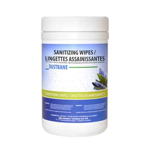 Food Contact Surface Sanitizing Wipes, 6" x 10", 100 Count Duraquip Inc