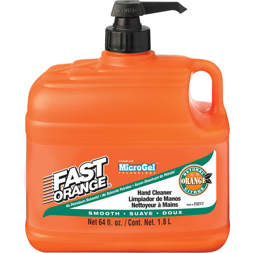 Hand Cleaner, Lotion, 1.89 L, Pump Bottle, Orange Duraquip Inc