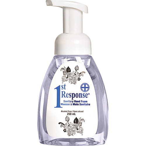 Mousse nettoyante pour les mains 1st Response, Liquide, 250 ml, Bouteille &agrave; pompe, Sans parfum Duraquip Inc